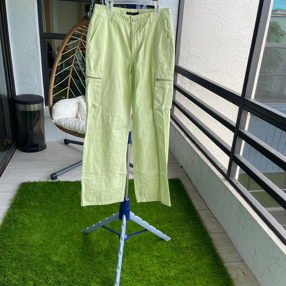 Forever 21 Lime Cargo Pants